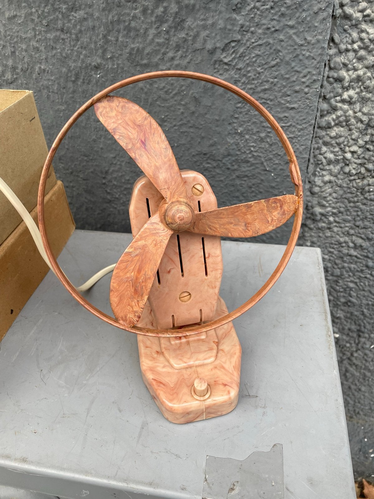 Vintage Tana Tafelventilator Roze Bakeliet Jaren '50/'60, Ophalen of Verzenden