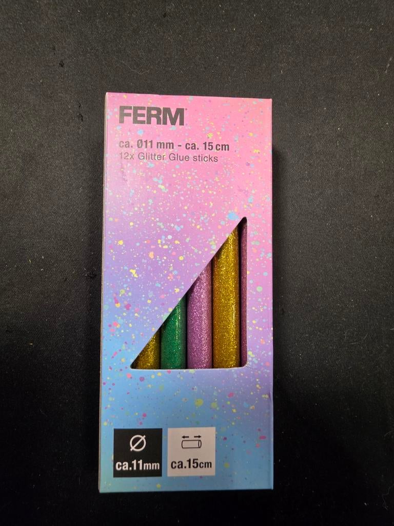 FERM glitter lijmsticks 11mm 15cm glue sticks hot glue, ., Overige thema's, Overige typen, Nieuw