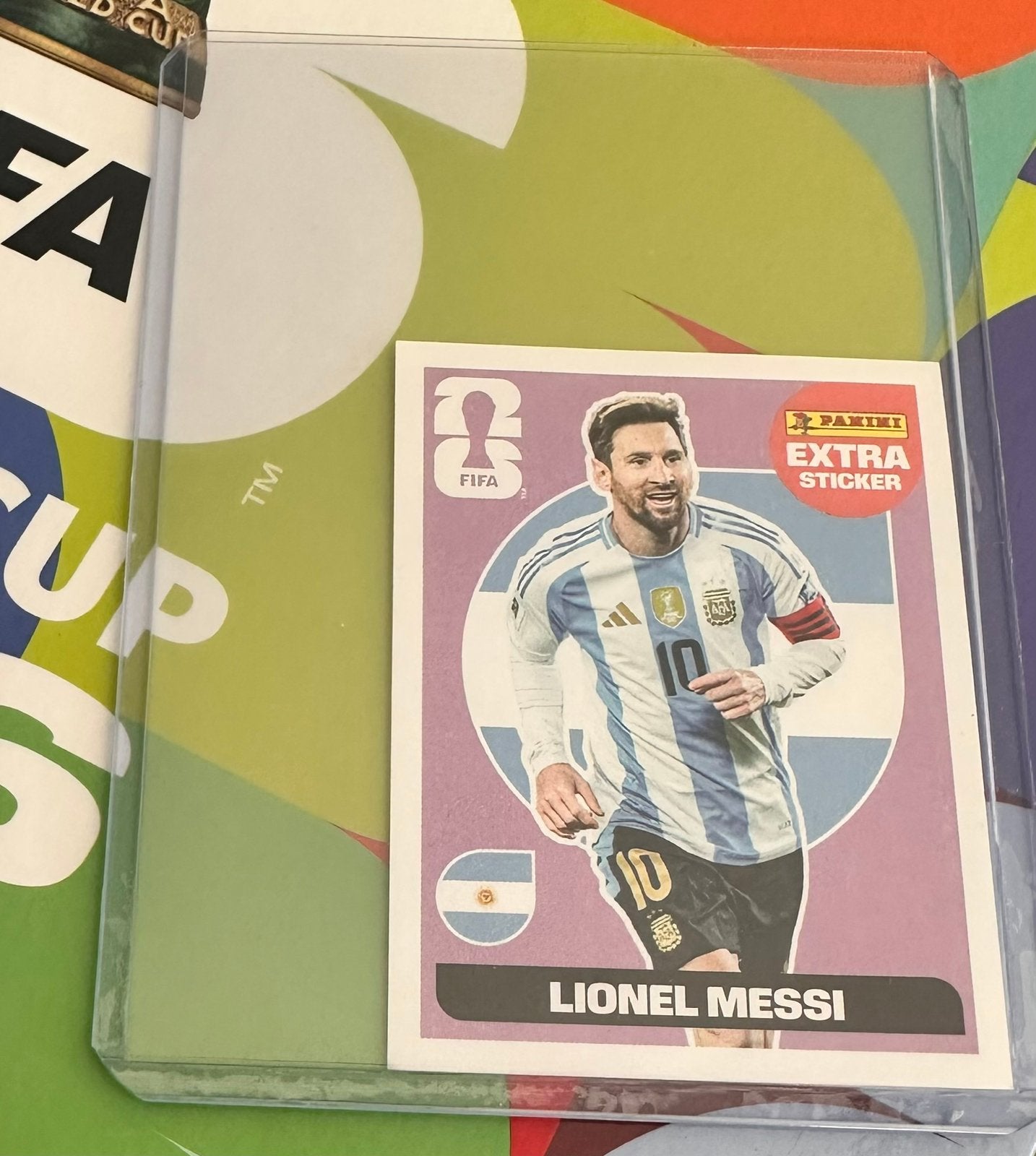 Lionel Messi Panini 2026 Extra Sticker Paars, Ophalen of Verzenden, Nieuw, Sport