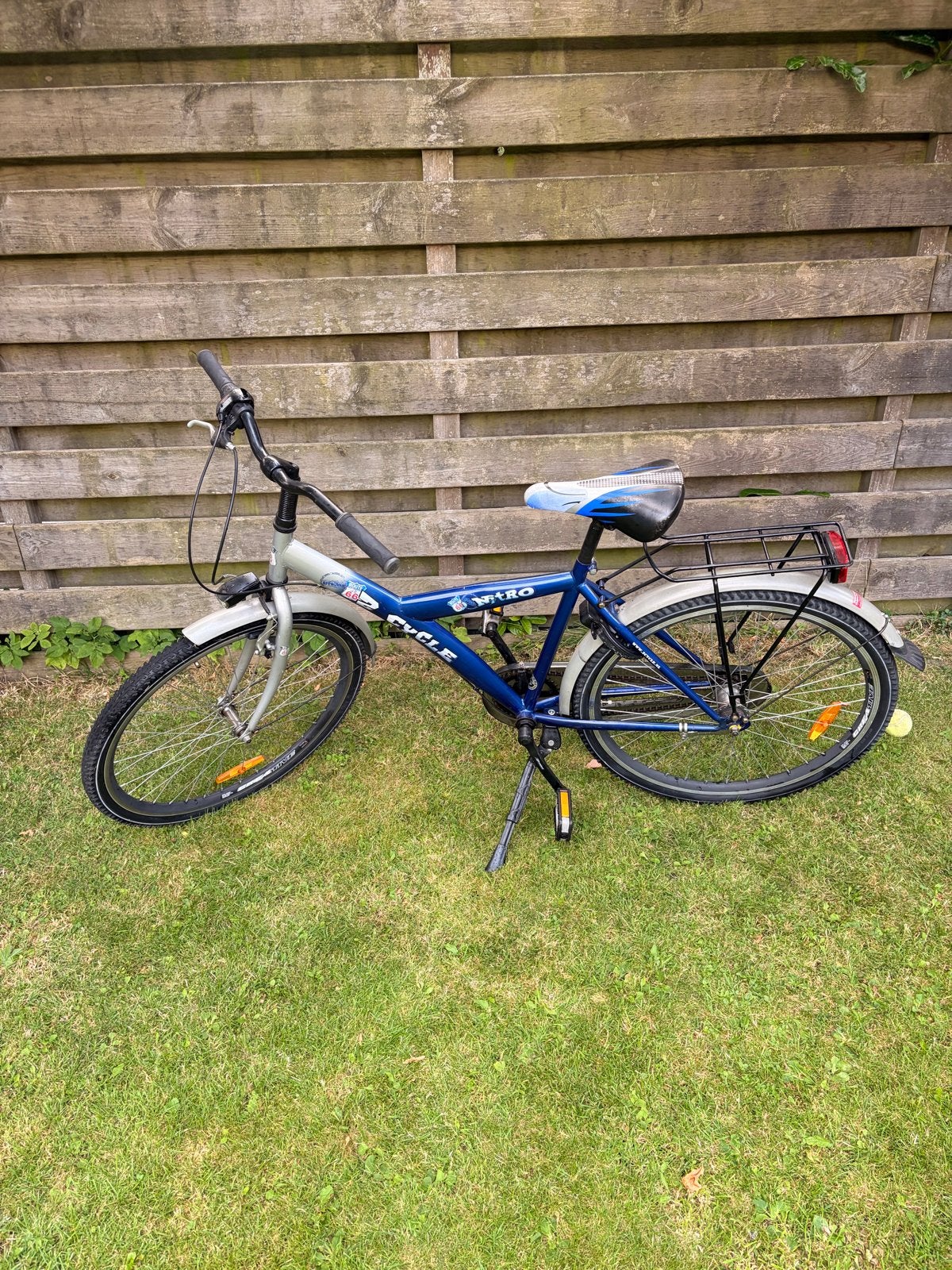 Jongensfiets 26 inch blauw/grijs - Nitro Cycle, Fietsen en Brommers, Fietsen | Heren | Herenfietsen, Gebruikt, Velgrem, Versnellingen