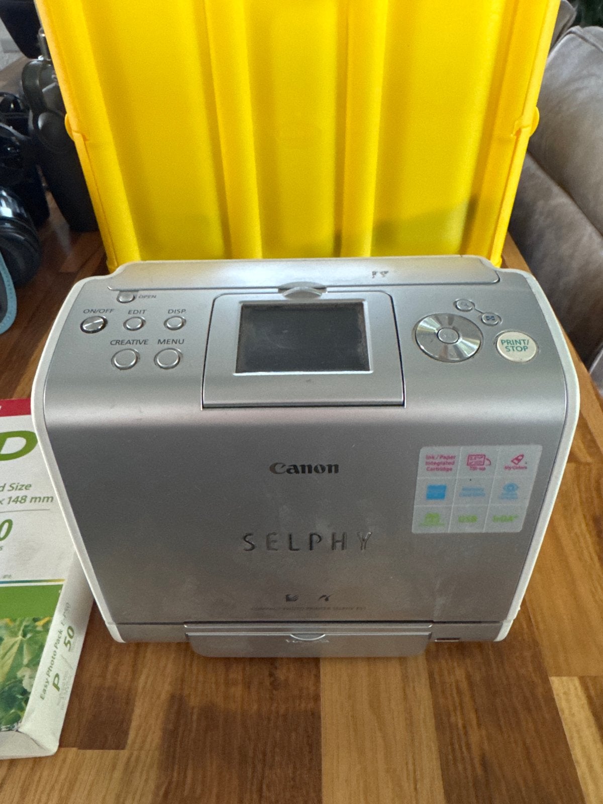 Canon SELPHY ES1 Compacte Fotoprinter met Easy Photo Pack, Fotoprinter, Kleur printen, Ophalen of Verzenden, Zo goed als nieuw
