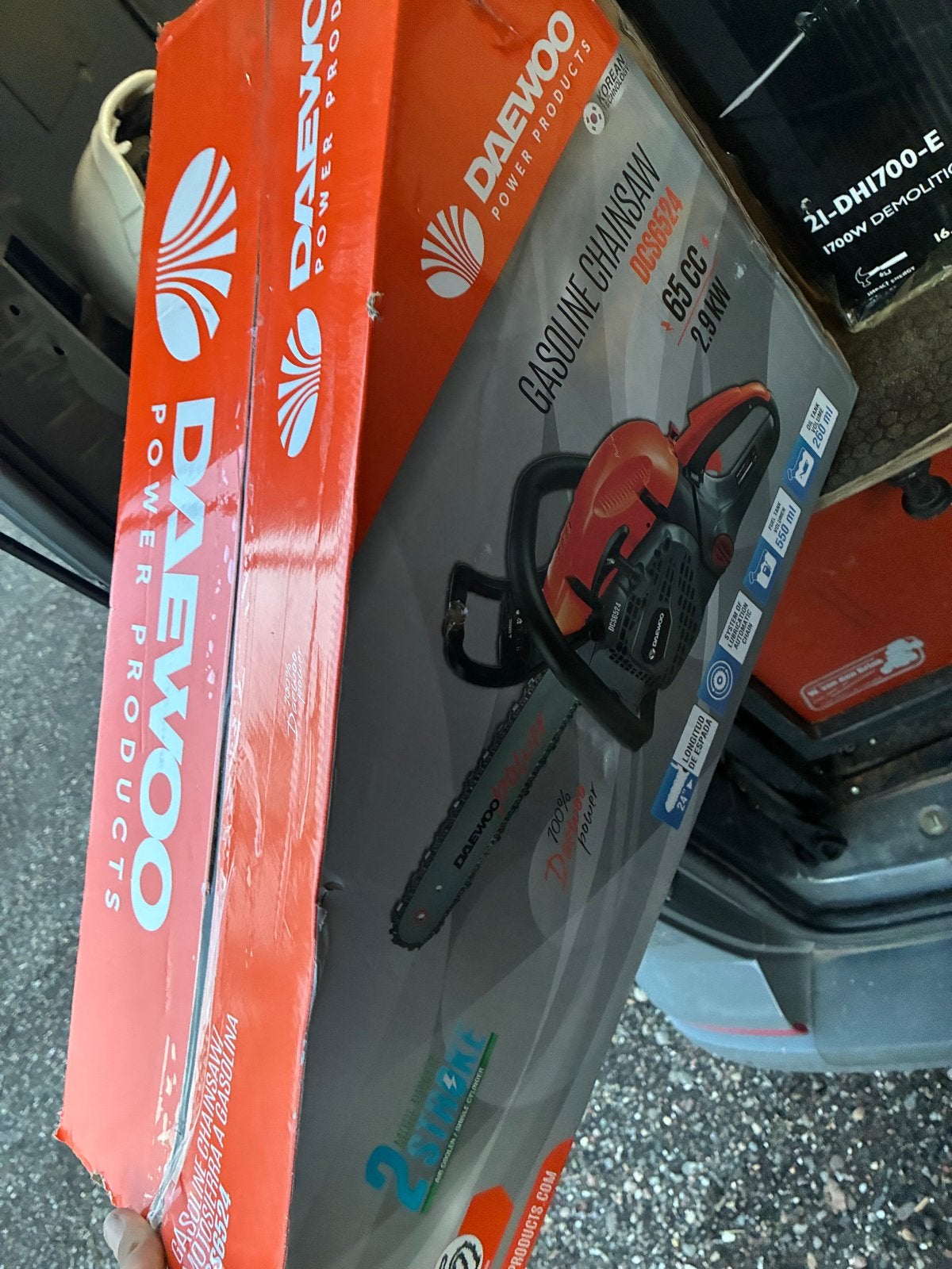 Nieuwe Daewoo Benzine Kettingzaag DCS5824 - 65cc, 2.9kW, Ophalen, 70 mm of meer, Kettingzaag, Nieuw