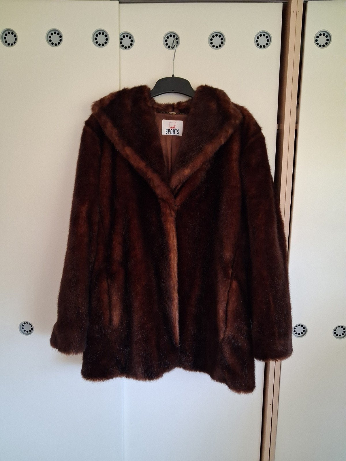 vintage Mondi bontjas (imitatie), Gedragen, Ophalen, Maat 38/40 (M), Mondi