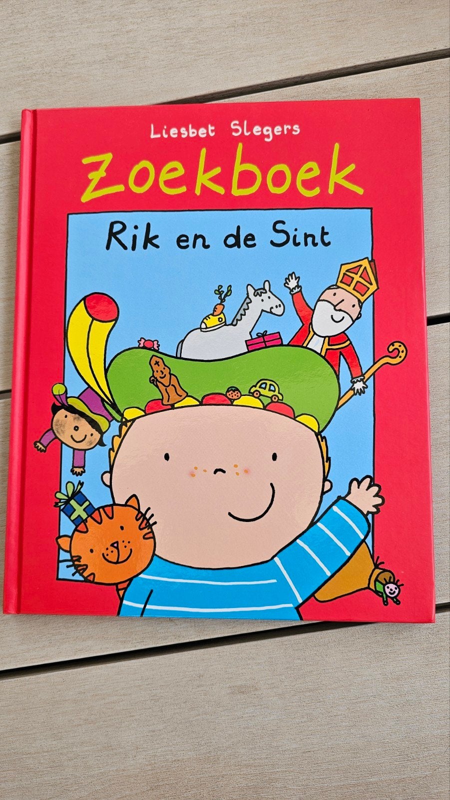 Zoekboek Rik en de Sint - Liesbet Slegers, Liesbet Slegers, Ophalen of Verzenden, Zo goed als nieuw, 2 tot 3 jaar