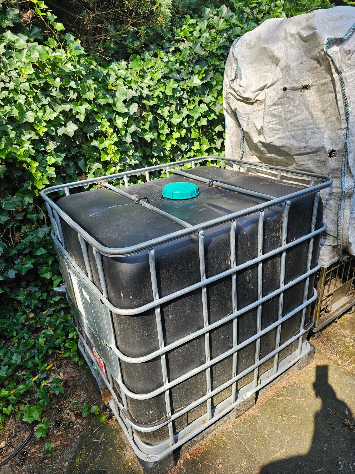 Ibc zwart 1000L, Ophalen, Kunststof, Gebruikt, Met kraantje