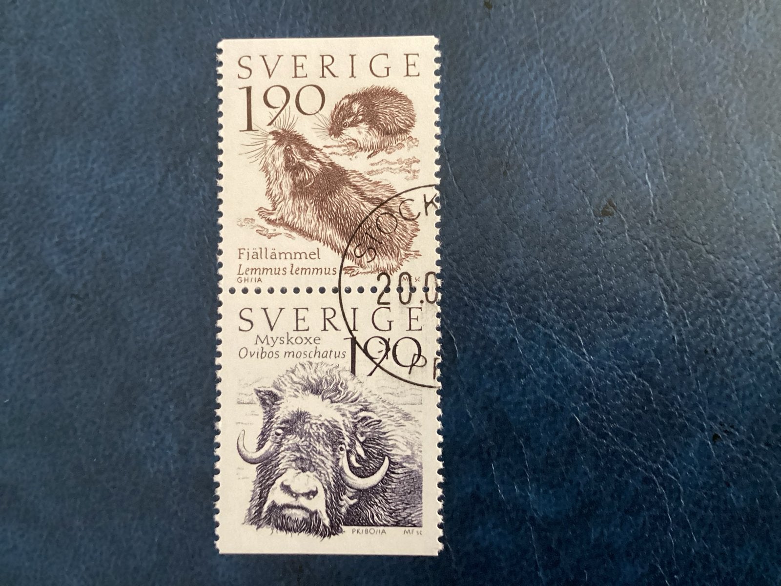 Zweden 1984- Mi.1272/73- Fjällämmel en Muskusos (Gestempeld), Ophalen of Verzenden, Gestempeld, Dier of Natuur