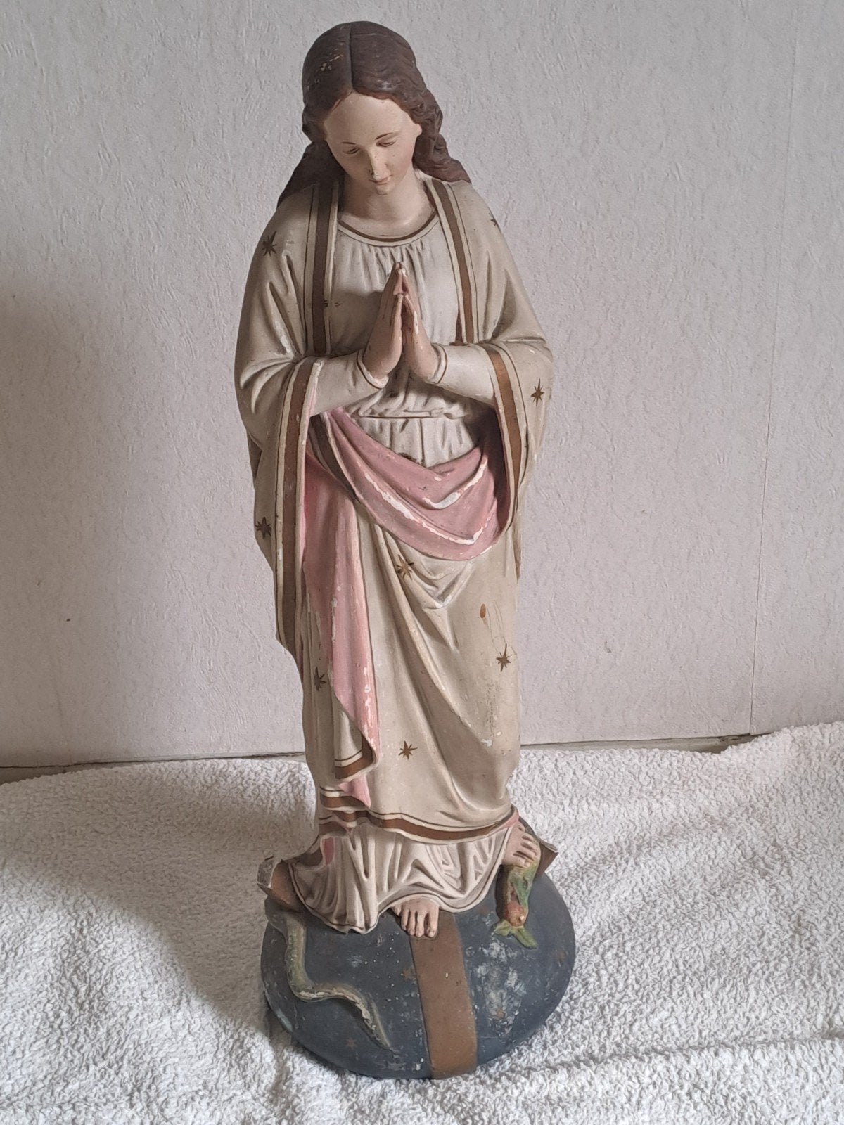 Antiek Mariabeeld - 52cm - Licht beschadigd, Ophalen