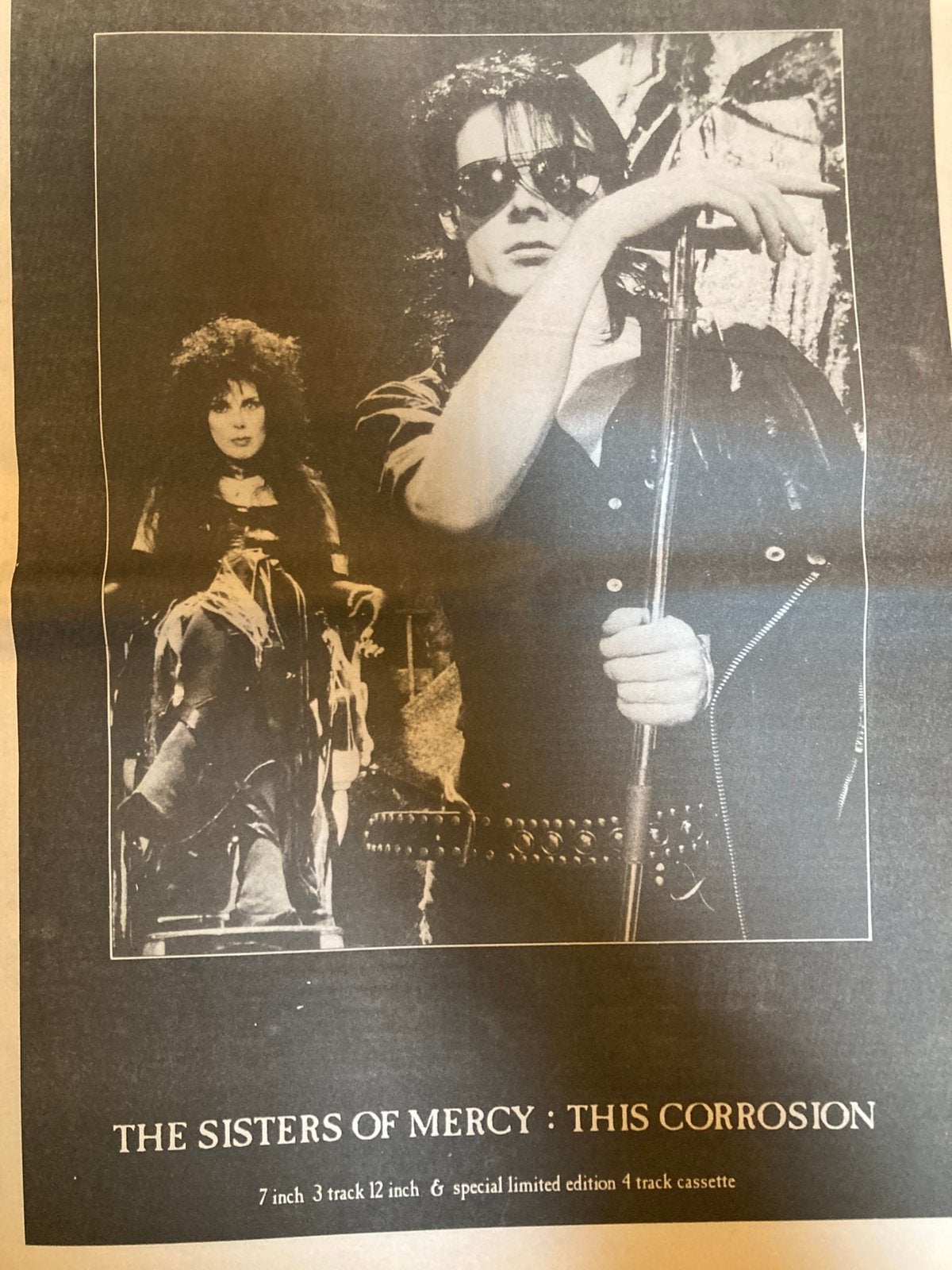 SISTERS OF MERCY This Corrosion A3 advertentie, Ophalen of Verzenden, Gebruikt
