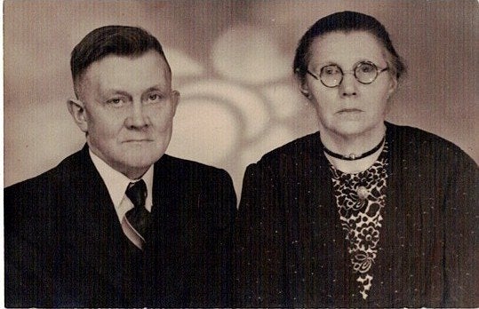 Oud portret van een echtpaar, jaren '40-'60, Verzamelen, Gebruikt, Verzenden, Foto, 1940 tot 1960