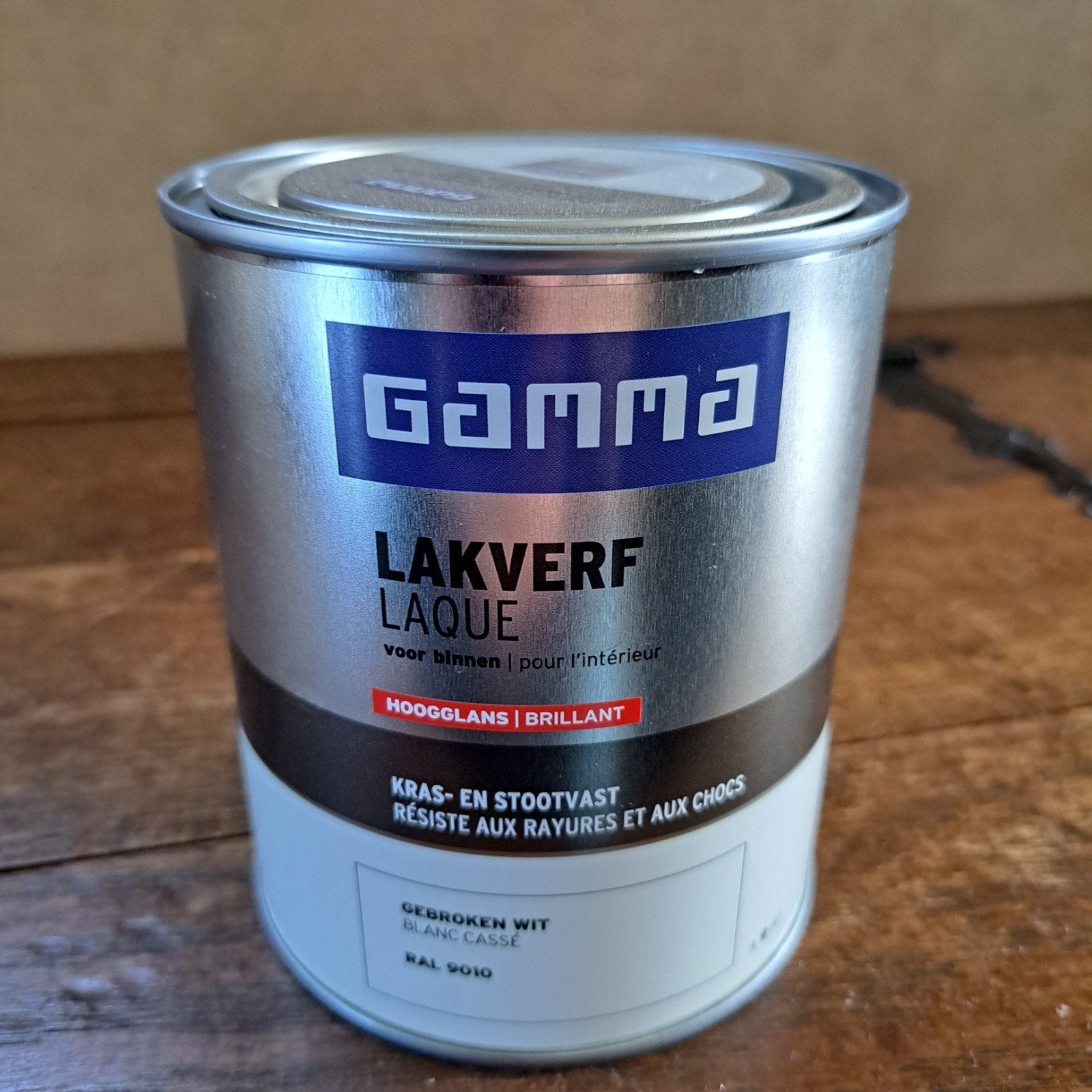 lakverf hoogglans ral 9010, 5 tot 10 liter, Wit, Nieuw, Ophalen of Verzenden