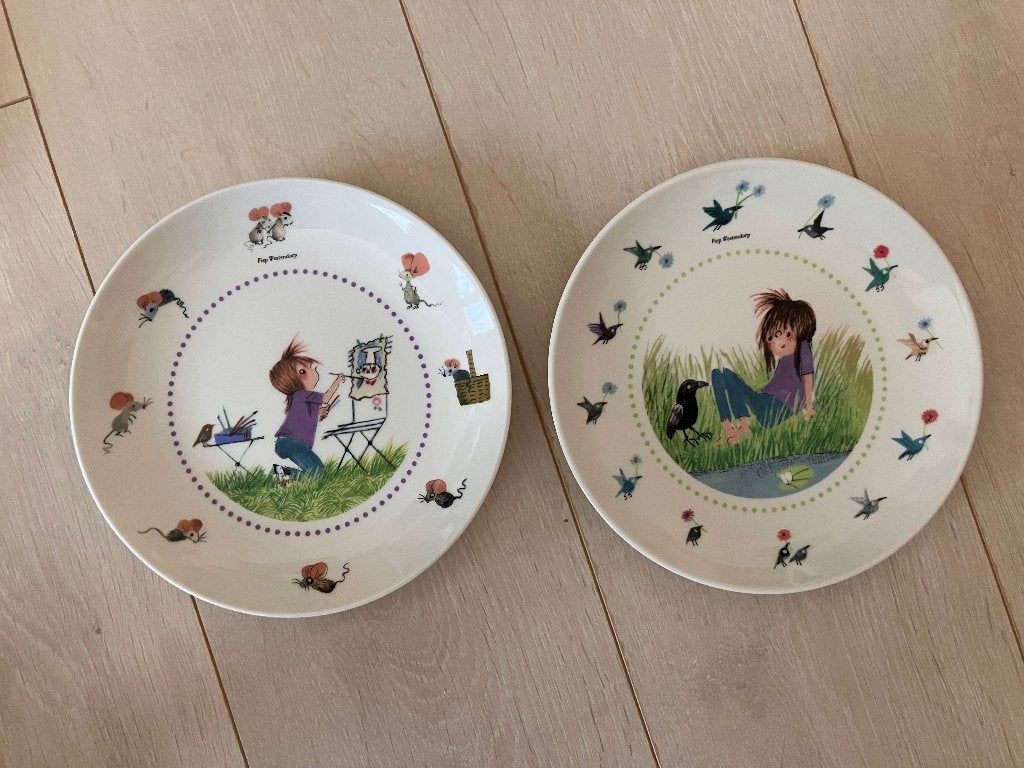 Fiep Westendorp (Otje) kinderborden - Set van 2, Ophalen of Verzenden, Bord(en), Overige stijlen, Glas