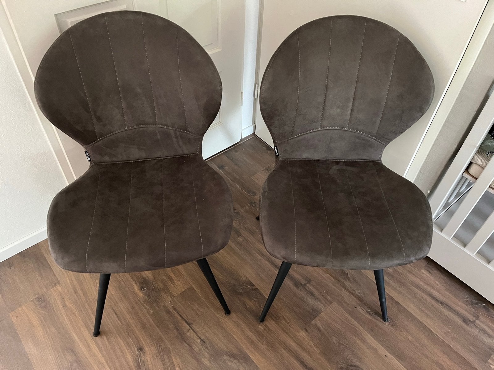 6 moderne eetkamerstoelen, Huis en Inrichting, Stoelen, Gebruikt, Overige kleuren, Ophalen of Verzenden, Vijf, Zes of meer stoelen