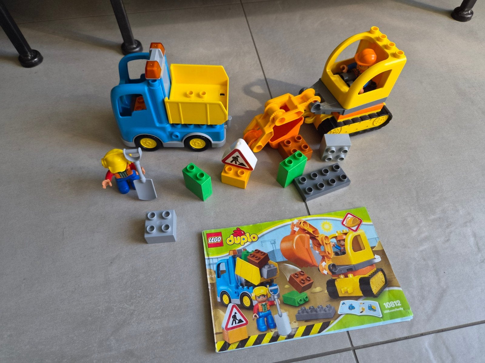 Lego Duplo Graafmachine en Vrachtwagen (Set 10812), Compleet, Gebruikt, Overige thema's, Ophalen of Verzenden
