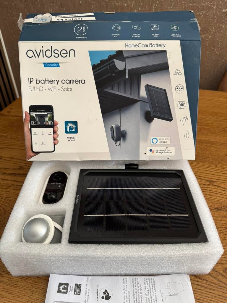 Avidsen HomeCam Battery (Full HD / WiFi / Solar), Ophalen of Verzenden, Zo goed als nieuw