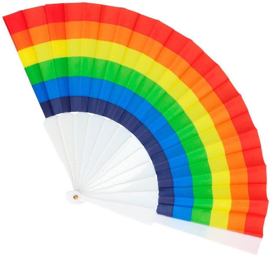 Regenboog waaier | 13 stuks, Ophalen of Verzenden, Nieuw, Feestartikel, Overige