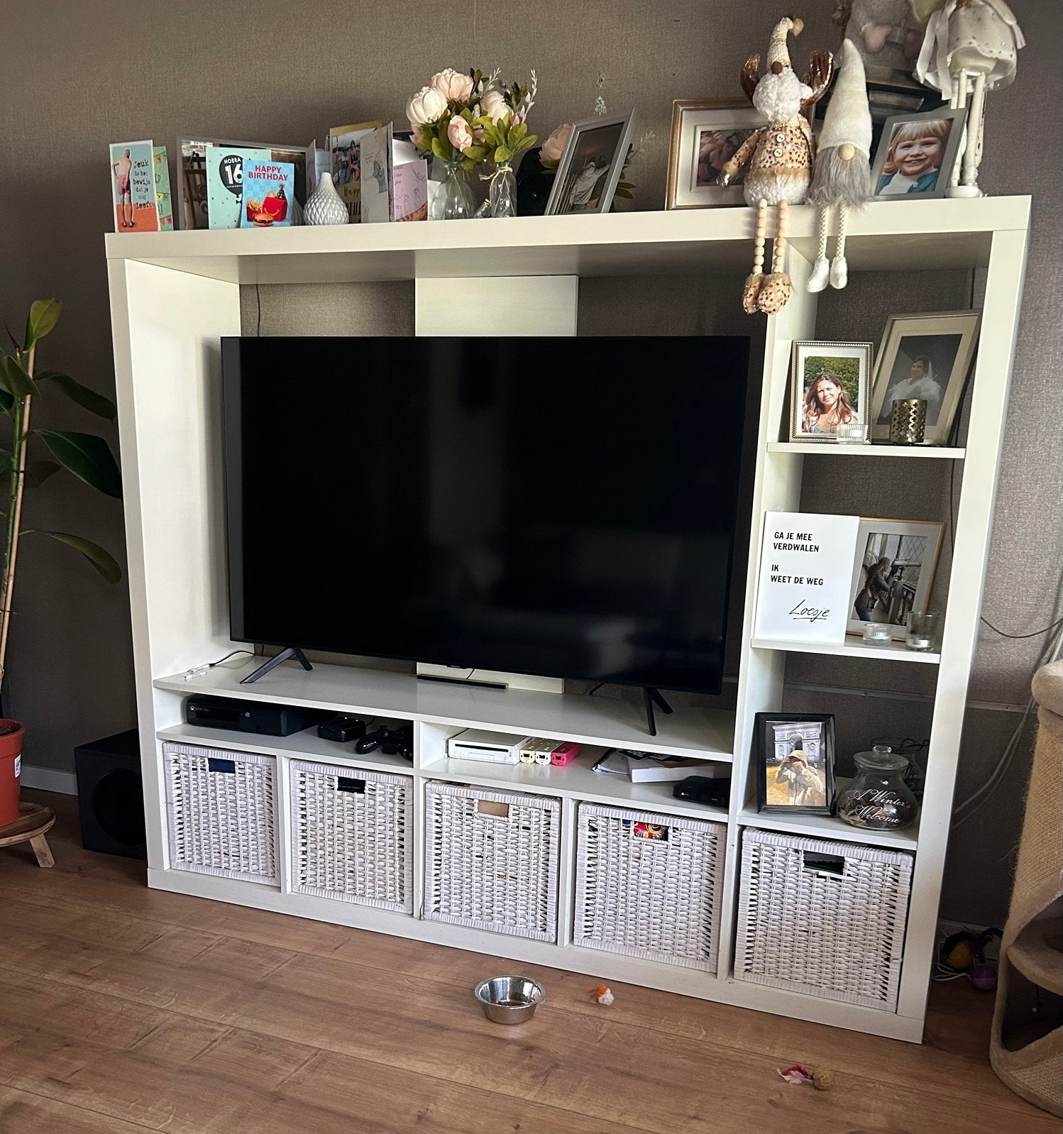 TV meubel wit, Ophalen, 150 tot 200 cm, Zo goed als nieuw, 150 tot 200 cm