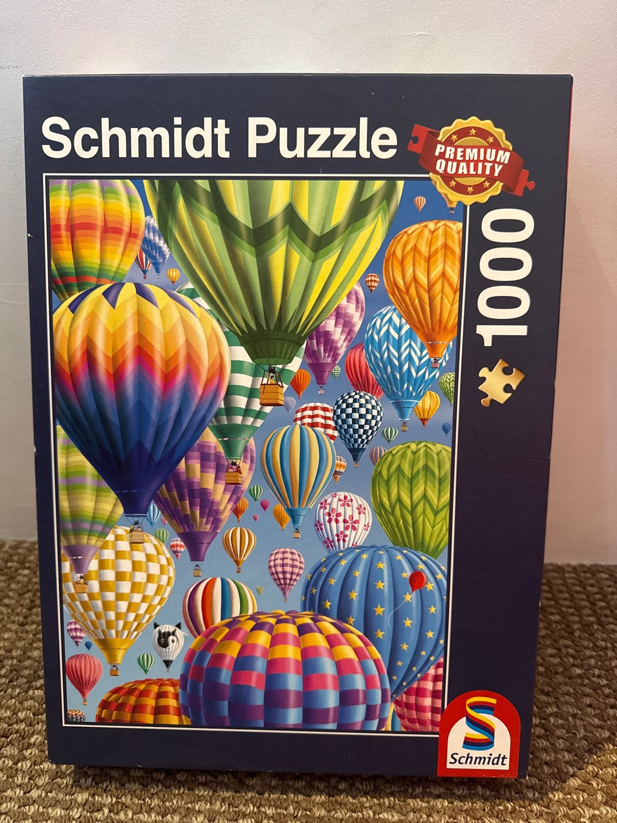 Schmidt Puzzel - 1000 stukjes - Kleurrijke heteluchtballonne, Ophalen of Verzenden, 500 t/m 1500 stukjes, Zo goed als nieuw, Legpuzzel
