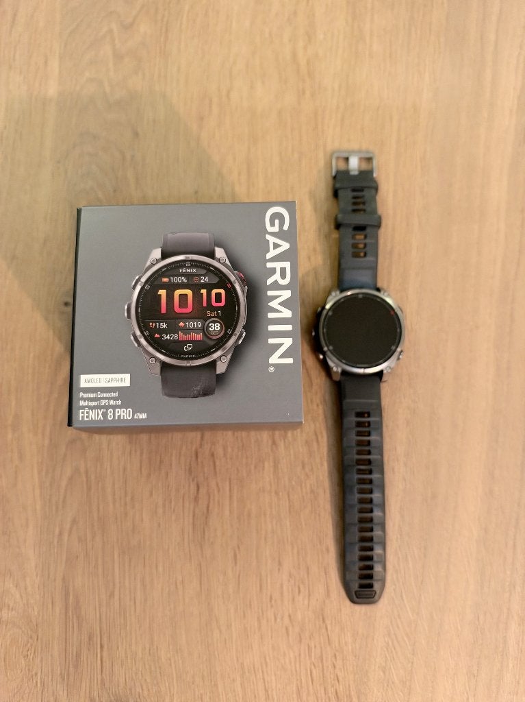 Garmin Fenix 8 PRO 47mm, Zwart, Ophalen of Verzenden, Zo goed als nieuw, Garmin Fenix 8 Pro, 47 mm, AMOLED, Sapphire