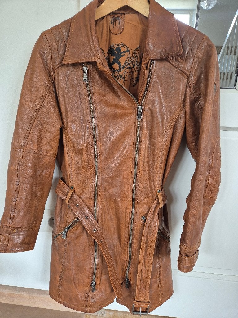 Leren damesjas, Bruin, Ophalen of Verzenden, Zo goed als nieuw, Gipsy