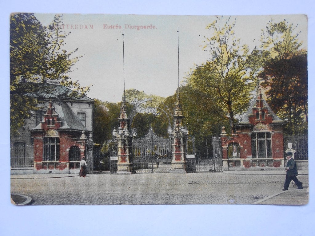 Rotterdam Entree Diergaarde 1915 de voorloper van Blijdorp, Ophalen of Verzenden, Voor 1920, Gelopen, Zuid-Holland