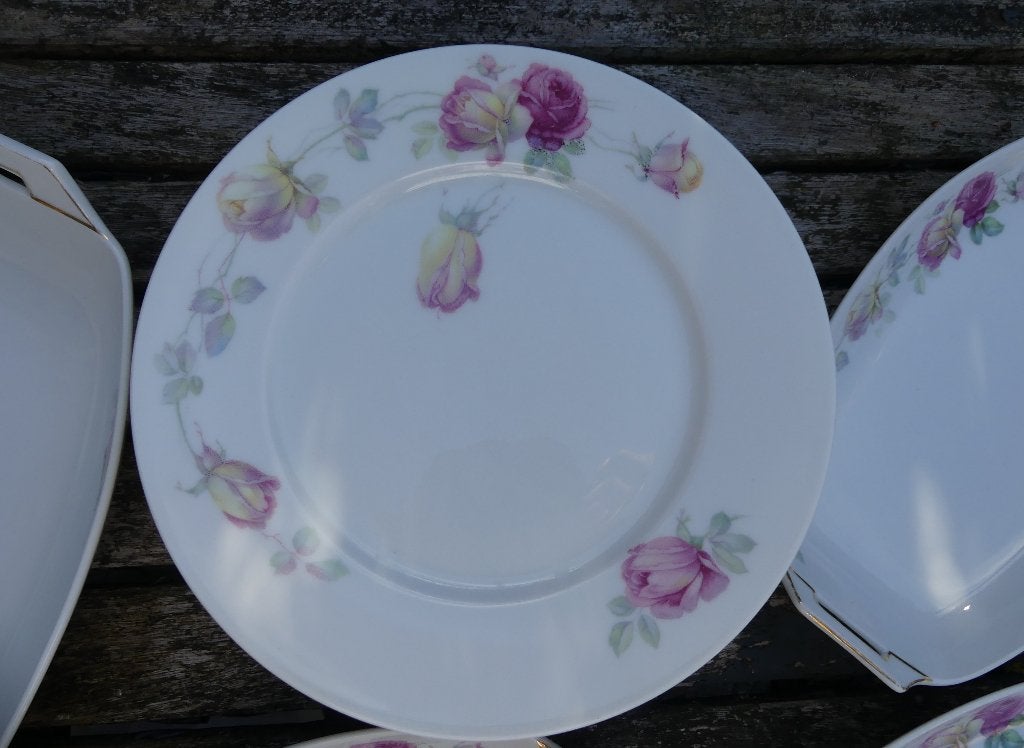 Thomas Bavaria Roosjes Serveer / Lunch Set, Ophalen of Verzenden, Zo goed als nieuw, Porselein, Bord(en)