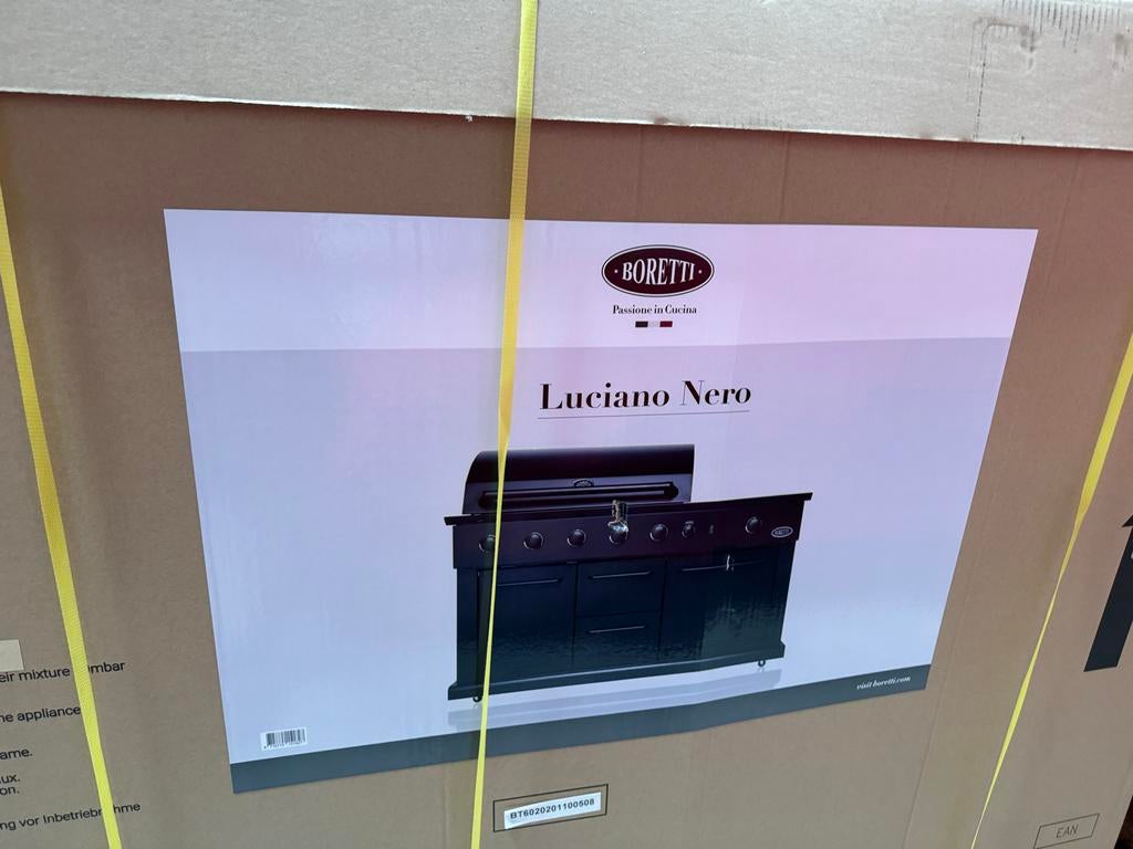 Boretti Luciano Nero buitenkeuken zwart incl. hoes, Ophalen of Verzenden, Nieuw, Gas, Vrijstaand