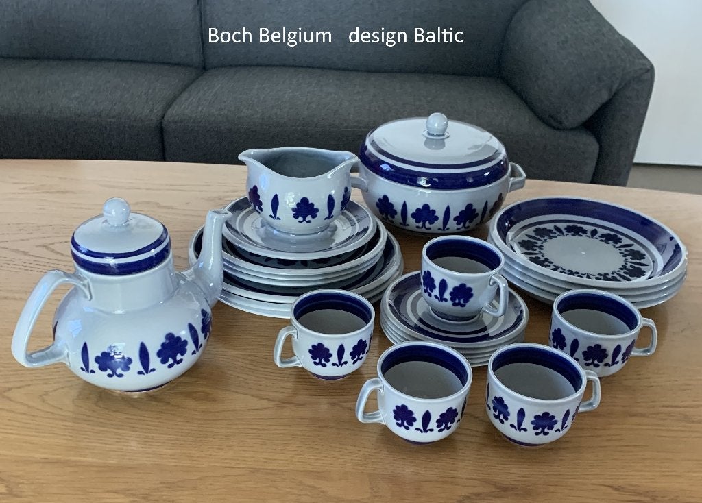 Boch Baltic la louvière borden theepot schaal kop & schotels, Ophalen of Verzenden