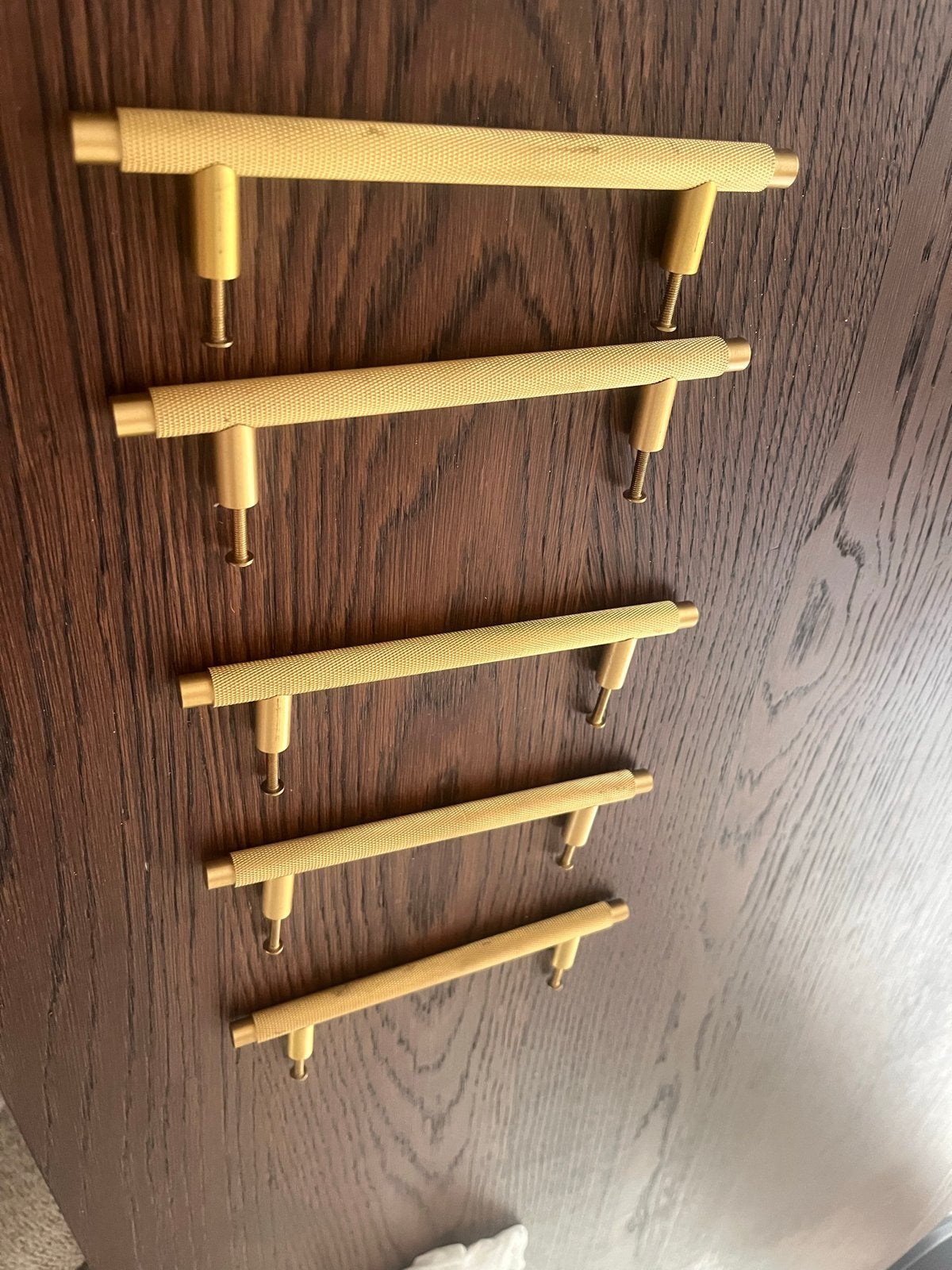 Set van 5 gouden knopgrepen/handgrepen, Ophalen, Zo goed als nieuw, Goud, Metaal