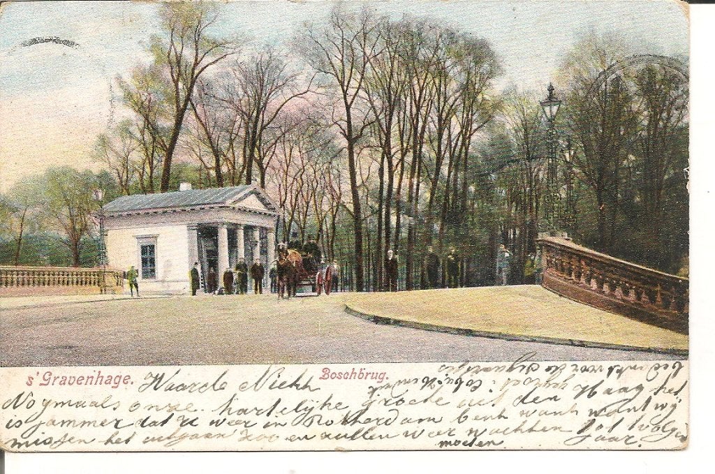 Ansichtkaart 's-Gravenhage Boschbrug 1904, Verzamelen, Ansichtkaarten | Nederland, Ophalen of Verzenden, Voor 1920, Gelopen, Zuid-Holland