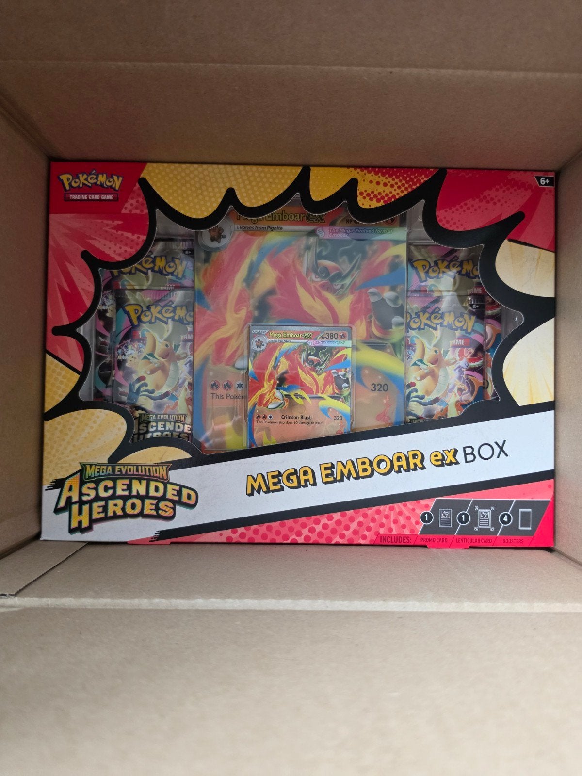 Mega Embroar EX Box met 4 Ascended Heroes Packs, Ophalen of Verzenden
