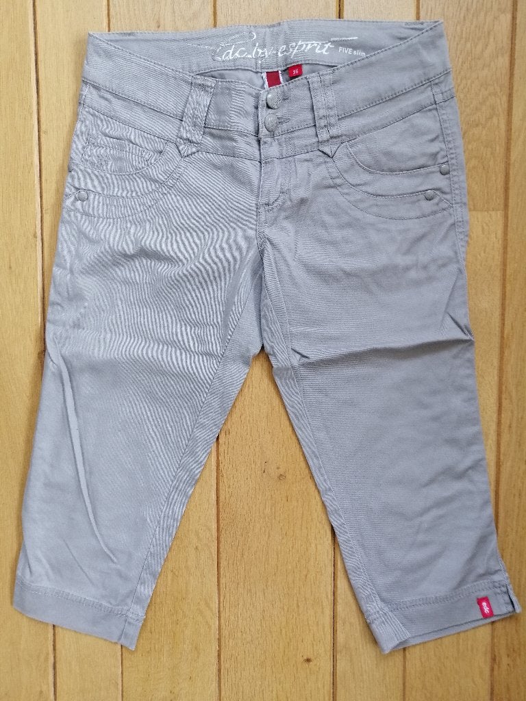 EDC by ESPRIT knie broek FIVE slim grijs maat 36, Ophalen of Verzenden, Zo goed als nieuw, Maat 36 (S), Esprit