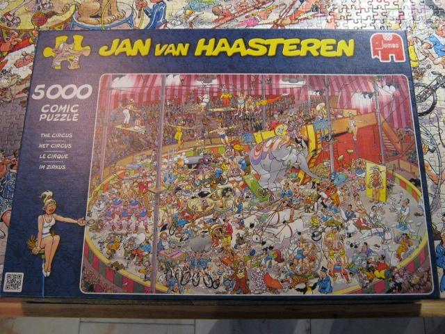 jan van haasteren circus 5000 stukjes, Ophalen of Verzenden, Meer dan 1500 stukjes, Gebruikt, Legpuzzel