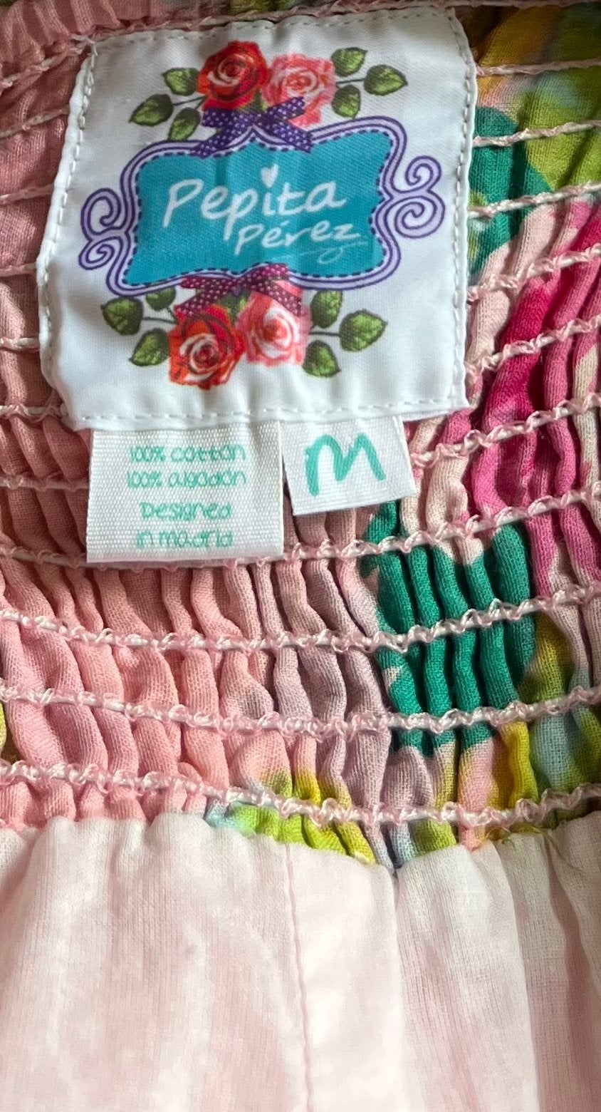 Pepita Perez Maxi Jurk Maat M - 100% Katoen, Ophalen of Verzenden, Gedragen, Maat 38/40 (M), Roze