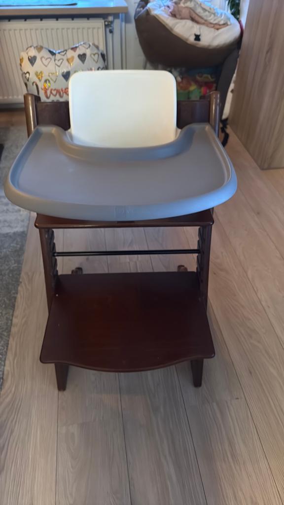 Stokke Tripp Trapp meegroeistoel met eetblad, Ophalen, Gebruikt, Meegroeistoel, Aanschuifbaar