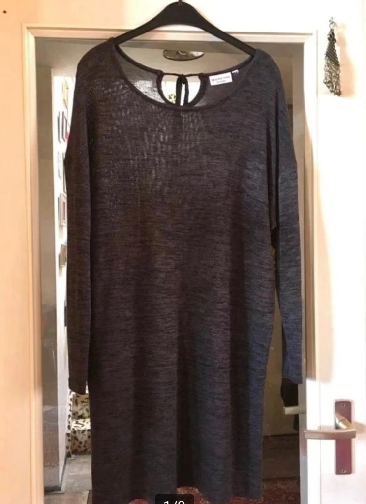 Donkergrijze tuniek/jurk van Trend one 44/46 nu 19,99€, Maat 42/44 (L), Ophalen of Verzenden, Knielengte, Grijs