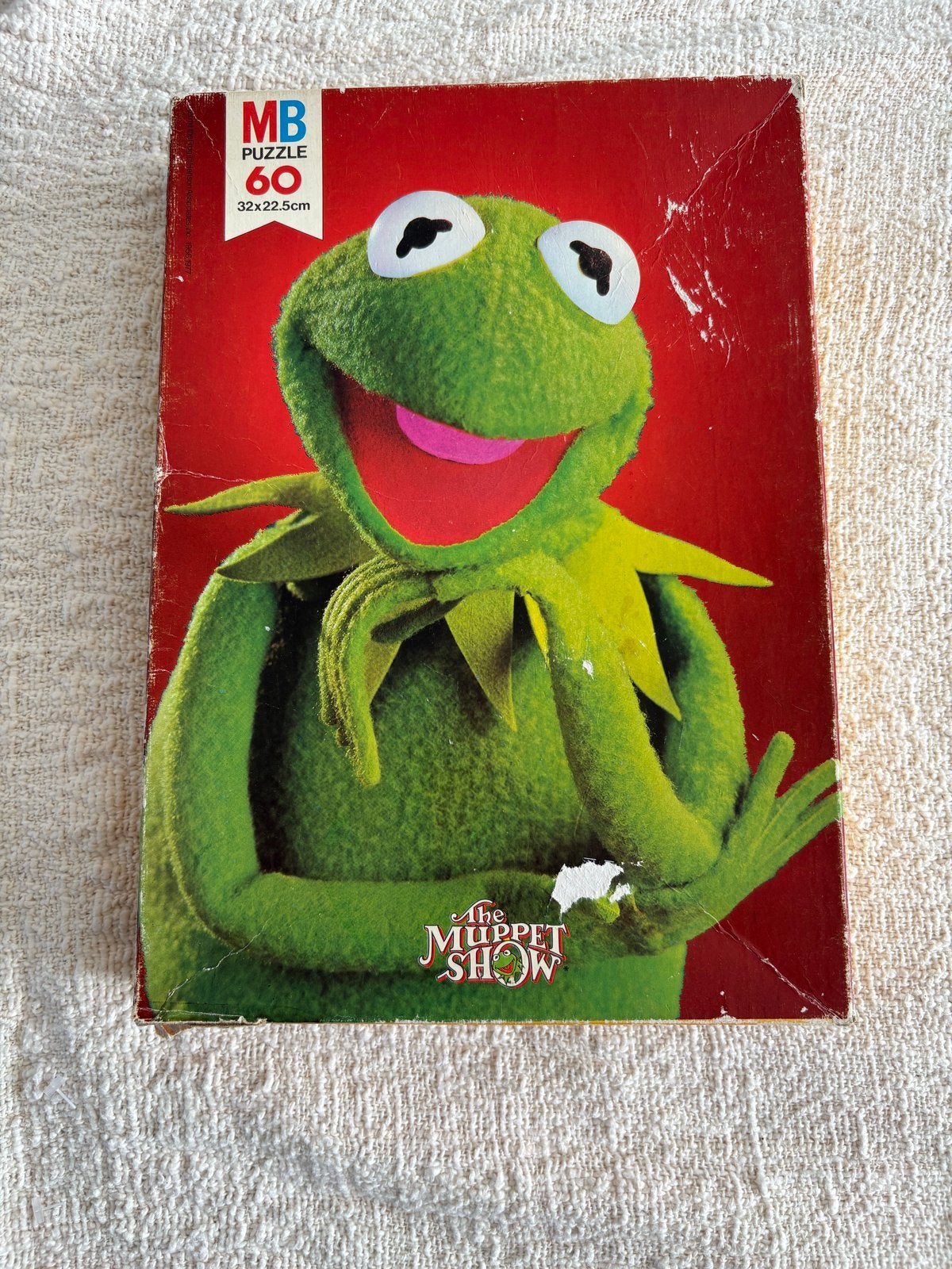 Vintage Kermit de Kikker Legpuzzel - The Muppet Show (60 stu, Ophalen of Verzenden, Minder dan 500 stukjes, Gebruikt, Legpuzzel