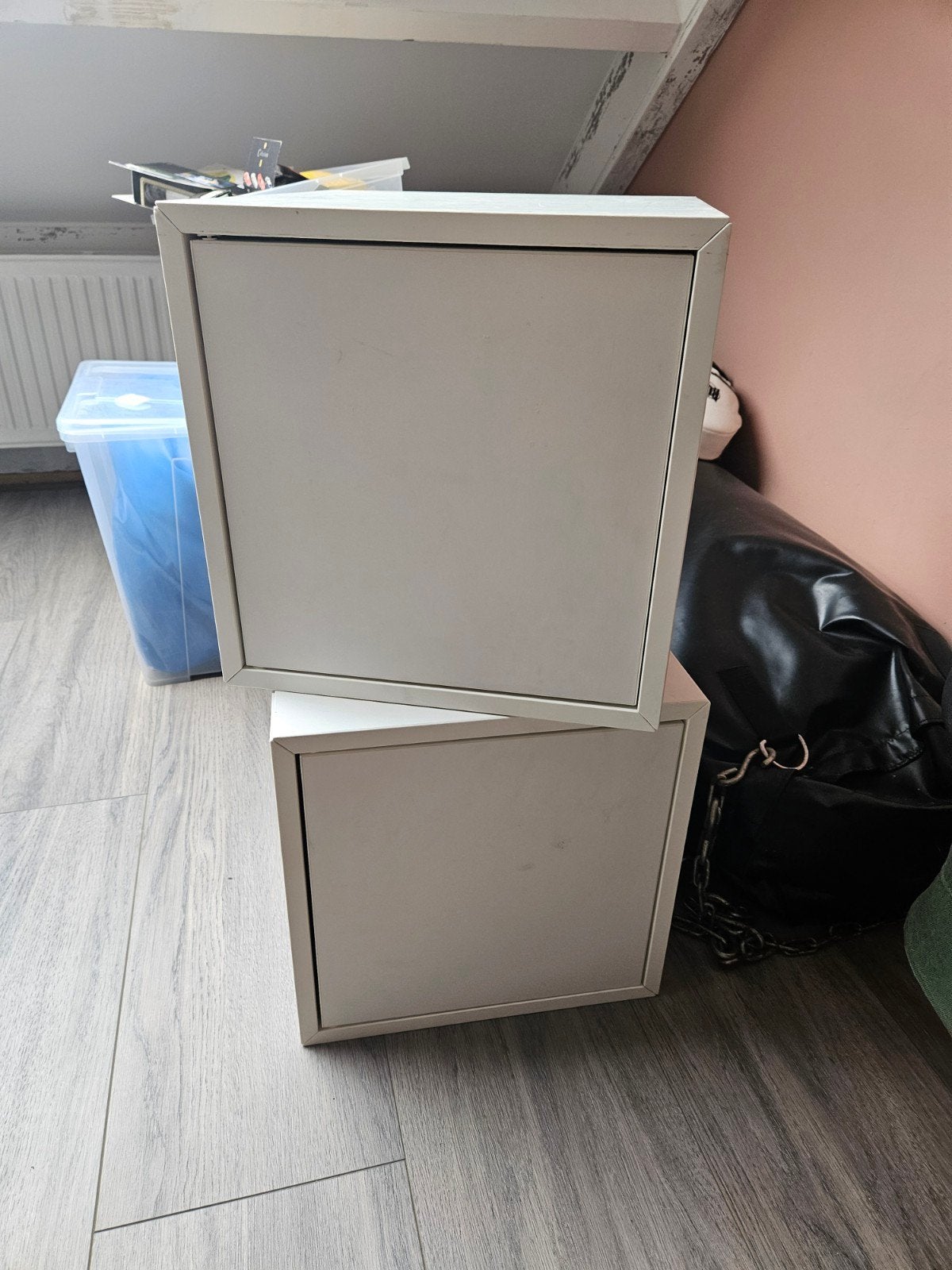 2x IKEA EKET kastjes wit met deurtjes - Zo goed als nieuw, Ophalen