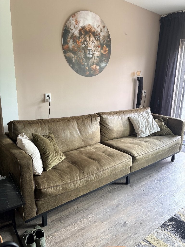 Bank, Huis en Inrichting, Banken | Bankstellen, Ophalen, 250 tot 300 cm, Gebruikt, Leer