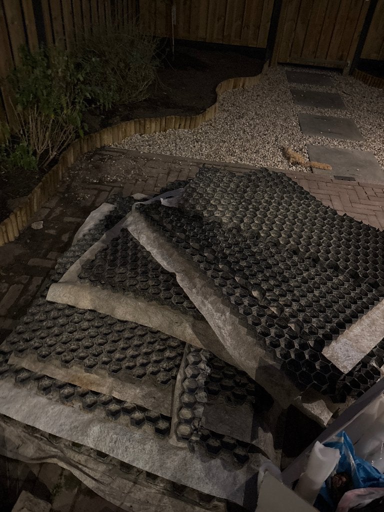 Grindmatten, Tuin en Terras, Ophalen, Overige materialen, Gebruikt, Zwart