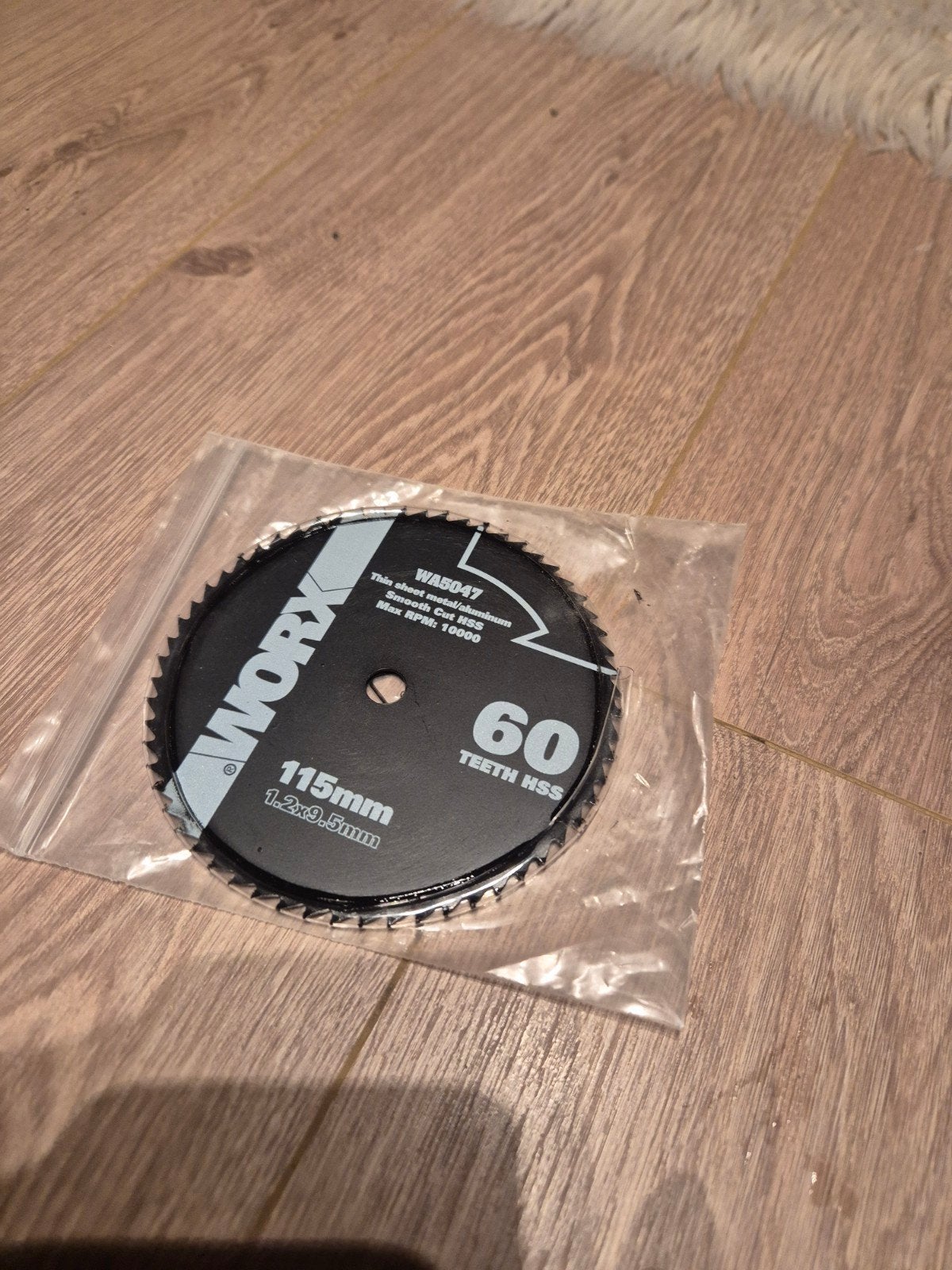 Worx WA5047 Cirkelzaagblad 115mm 60 Tanden HSS, Ophalen of Verzenden, Nieuw, Cirkelzaag, Worx