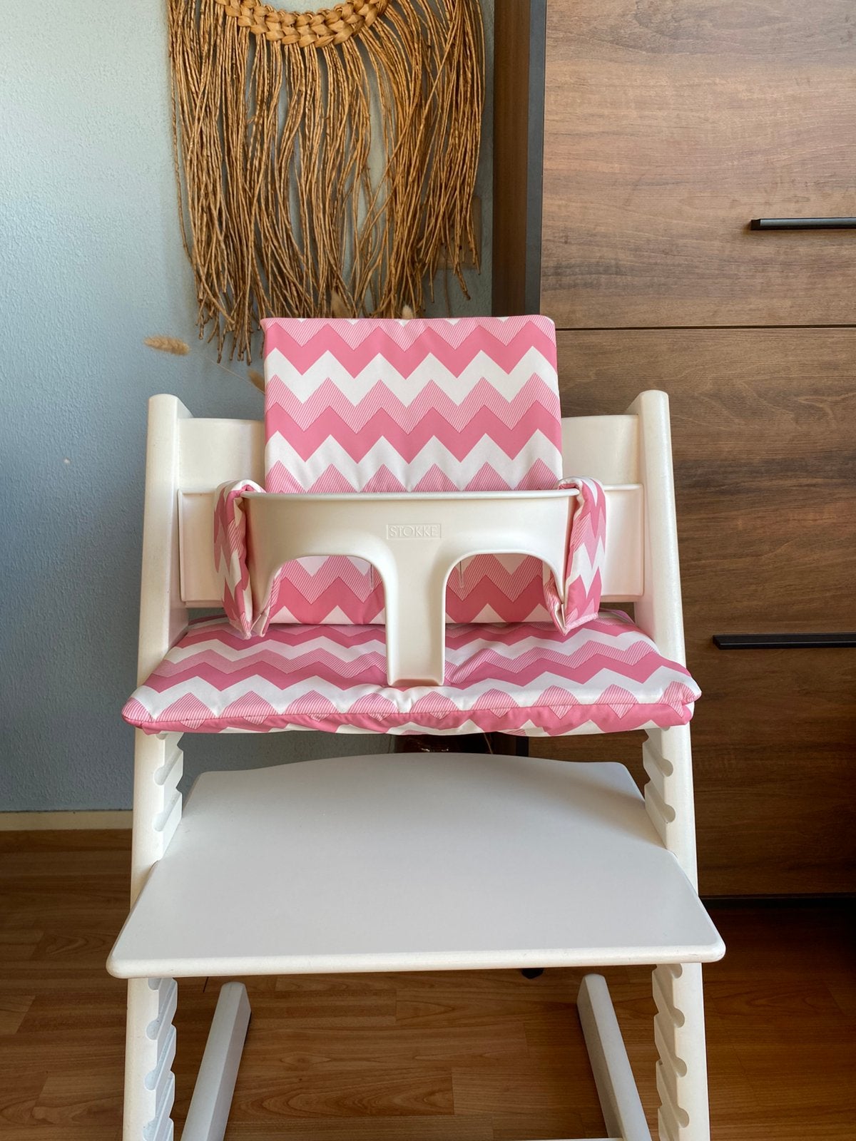 Roze kussenset voor trip trapp stokke kinderstoel cushion, Ophalen of Verzenden, Nieuw, Meegroeistoel, Stoelverkleiner