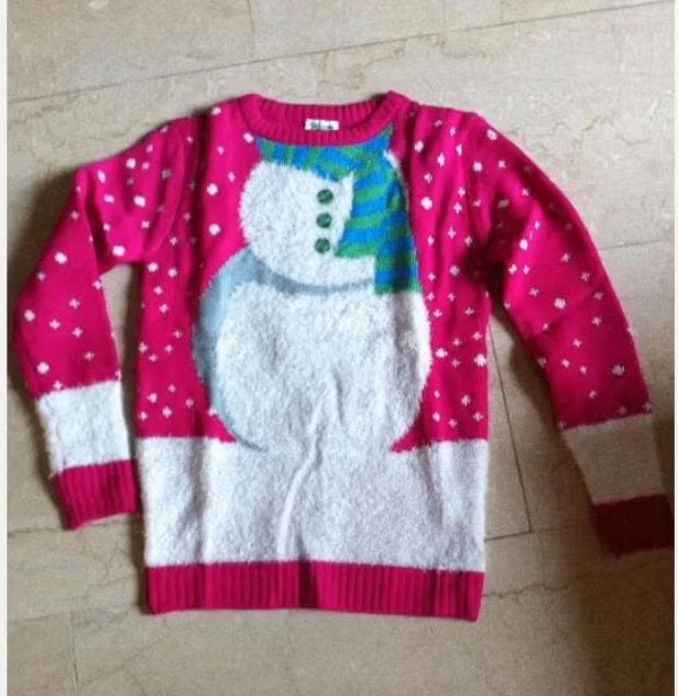 Kinder kerst trui 8 tot 11 jaar rood/wit, Ophalen of Verzenden, Zo goed als nieuw
