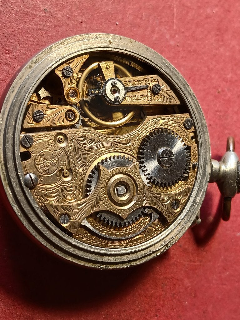 Mooi gegraveerd zakhorloge, Roskopf, Sieraden, Tassen en Uiterlijk, Horloges | Antiek, Verzenden, Staal, Zakhorloge, Overige merken