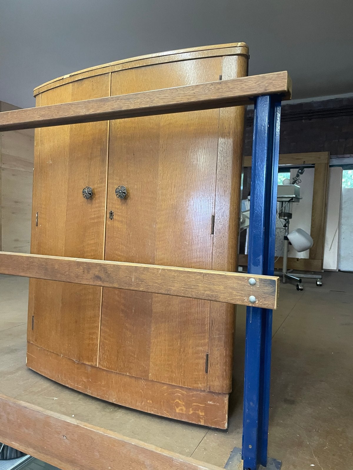 Vintage Art Deco drankenkast/barmeubel eikenhout, Antiek en Kunst, Ophalen