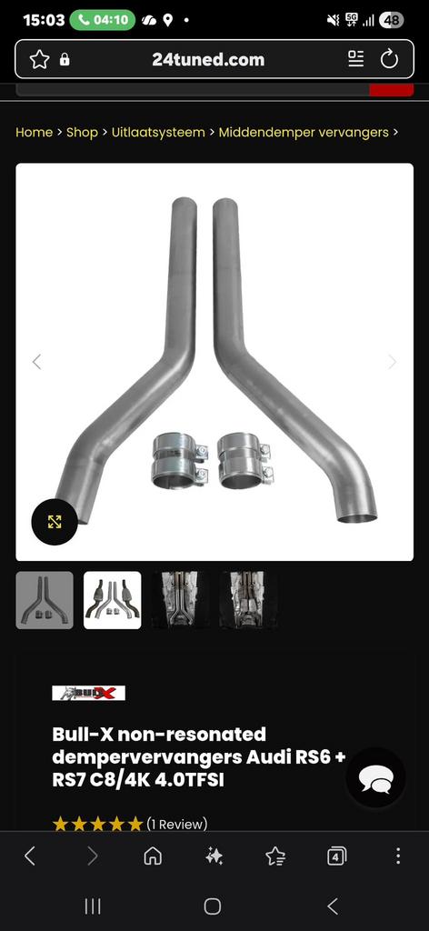 RS6 C8 middendemper resonator vervanger, Auto-onderdelen, Ophalen, Audi