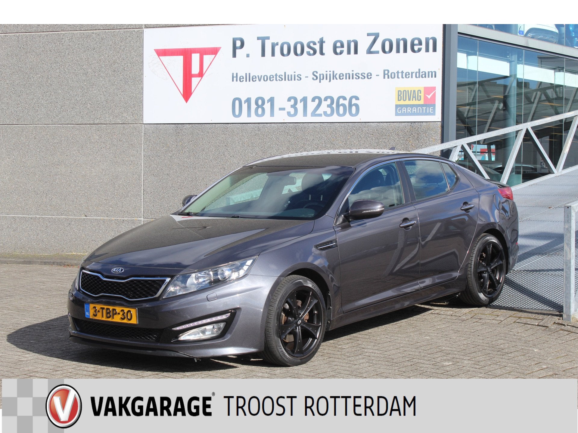 Kia Optima 2.0 CVVT Hybrid Super Pack AUTOMAAT/Navigatie/Cli, Auto's, Euro 5, Gebruikt, Zwart, Met garantie (alle)
