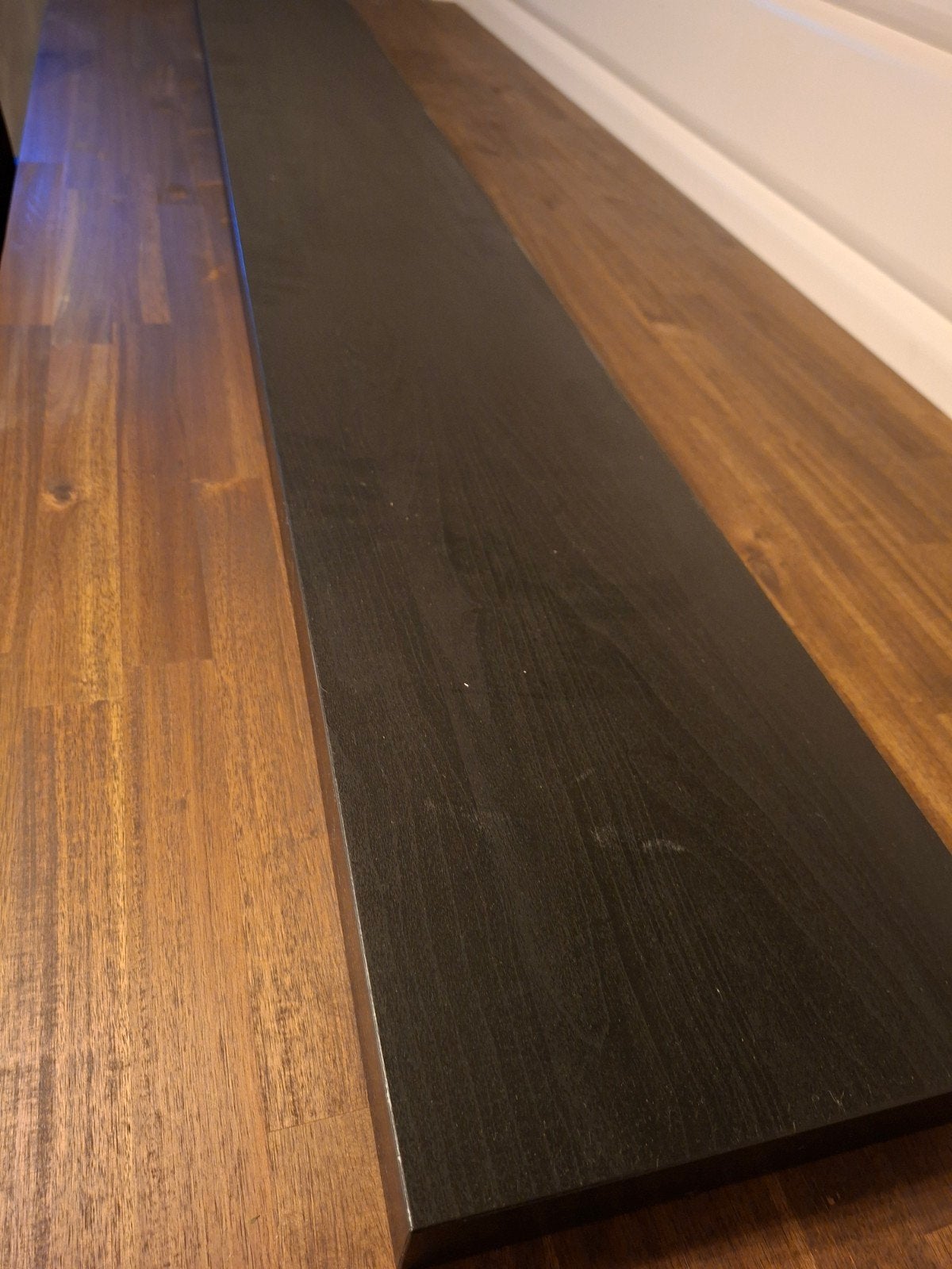 Zwart wandplank 180 x 25 cm, Ophalen, Zo goed als nieuw