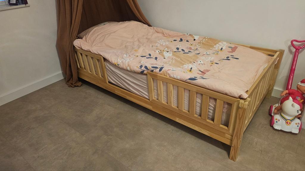 Kinderbed TED 90x200 incl matras van Emma, Ophalen, 180 cm of meer, 85 tot 100 cm, Lattenbodem