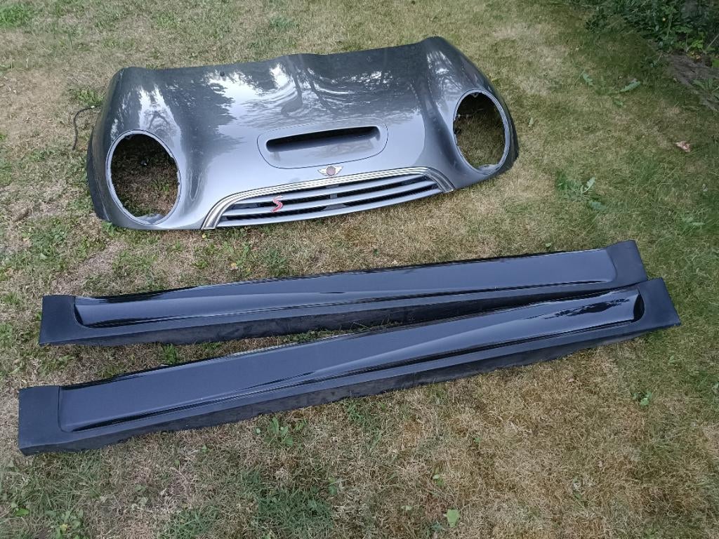 Orginele Mini cooper R50 R53 Areo sideskirts + S motorkap, Auto-onderdelen, Ophalen, Gebruikt