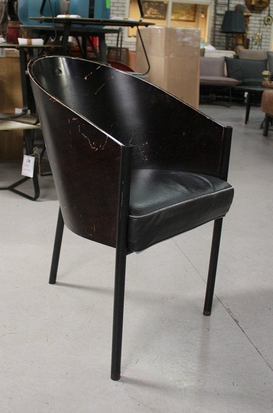 10 x eetkamerstoel Driade Costes hout leer zwart design rond, Ophalen, Gebruikt, Bruin, Vijf, Zes of meer stoelen